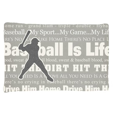 Carolines Treasures Carolines Treasures SB3078PILLOWCASE Baseball Is Life Moisture Wicking Fabric Standard Pillowcase SB3078PILLOWCASE